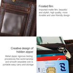 8232 Antimagnetic RFID Men Oil Wax Leather Wallet with Detachable Card Holder, 8232
