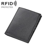 8235 Antimagnetic RFID Multi-function Crazy Horse Texture Leather Wallet Passport Bag