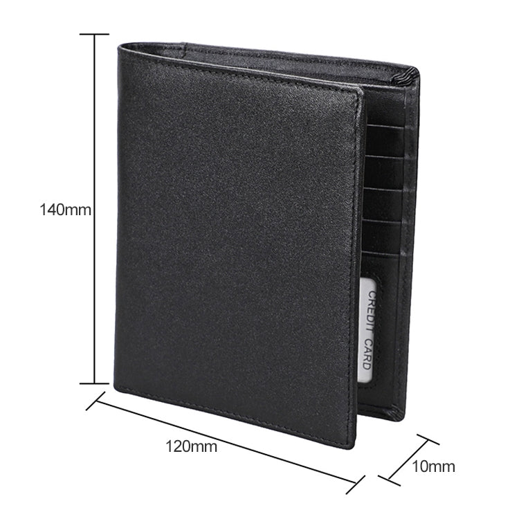 8235 Antimagnetic RFID Multi-function Crazy Horse Texture Leather Wallet Passport Bag