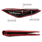 8235 Antimagnetic RFID Multi-function Crazy Horse Texture Leather Wallet Passport Bag