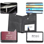 8235 Antimagnetic RFID Multi-function Crazy Horse Texture Leather Wallet Passport Bag