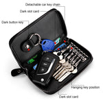 9106 Large-capacity Zipper Leather Keys Holder Bag Multi-function Wallet