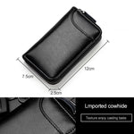 9106 Large-capacity Zipper Leather Keys Holder Bag Multi-function Wallet