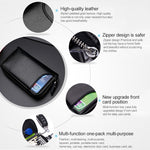 9106 Large-capacity Zipper Leather Keys Holder Bag Multi-function Wallet