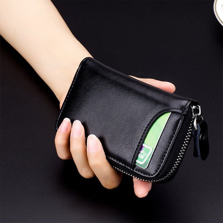 9106 Large-capacity Zipper Leather Keys Holder Bag Multi-function Wallet