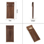 CONTACTS FAMILY CF1110 Universal Crazy Horse Leather Watch Protective Case Storage Bag for Apple Watch