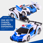 1023 4 Channels Remotely Deformed Car Police Model Car Toy Car