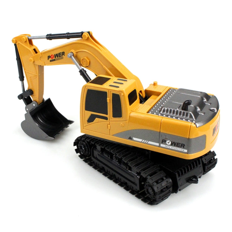 258-1 6 Channel 2.4G 1/24RC Remote-controlled Engineering Metal Excavator Charging RC Car, Metal