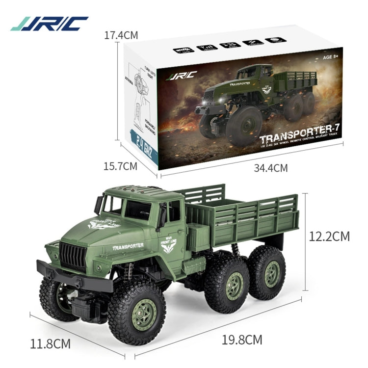 JJR/C 1:18 2.4Ghz 4 Channel Remote Control Dongfeng 7 Six-wheeled Armor Truck Vehicle Toy, Dongfeng 7 (Green), Dongfeng 7 (Yellow)