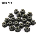 100 PCS iFlight M5 CW 6061 Aluminum Motor Screw Nuts Nylon Insert Self Lock Flange Nut for RC FPV Racing Drone Motor, M5 CW 6061(Black), M5 CW 6061(Red)