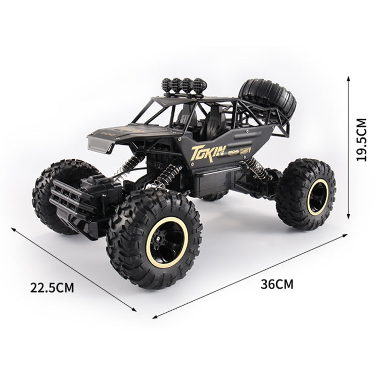 HD6026 1:12 Large Alloy Climbing Car Mountain Cross-country Four-wheel Drive Remote Control Car Toy, Size: 37cm, HD6026 1:12(Silver), HD6026 1:12(Black), 6255 2.4GHz 1:16(Green), HD6026 1:12(Gold), HD6026 1:12(Red)