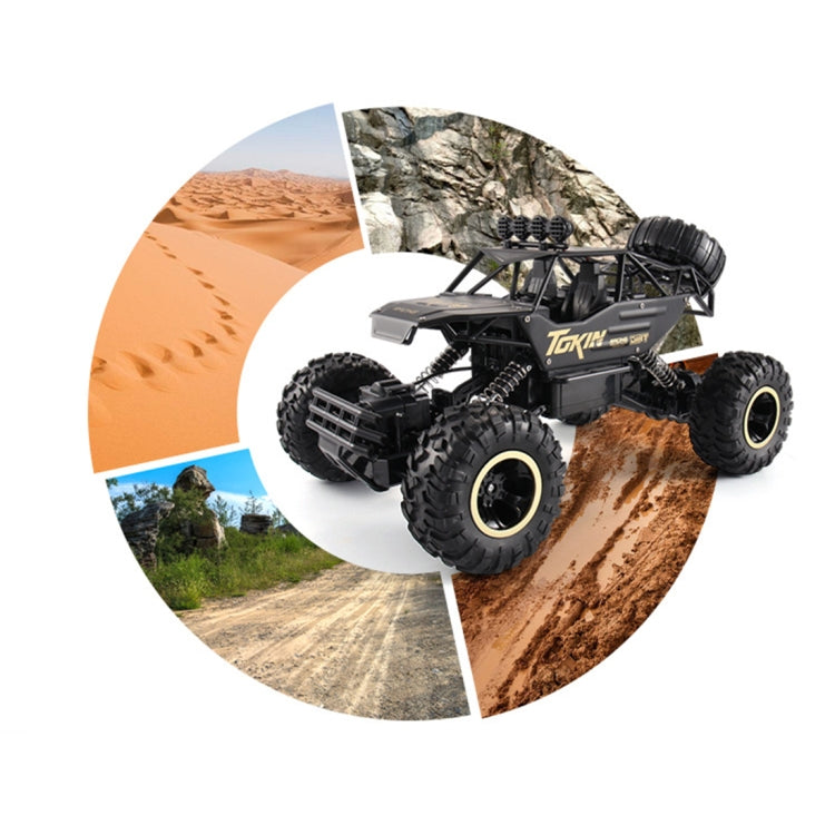 HD6026 1:12 Large Alloy Climbing Car Mountain Cross-country Four-wheel Drive Remote Control Car Toy, Size: 37cm, HD6026 1:12(Black), 6255 2.4GHz 1:16(Green), HD6026 1:12(Gold), HD6026 1:12(Red), HD6026 1:12(Silver)