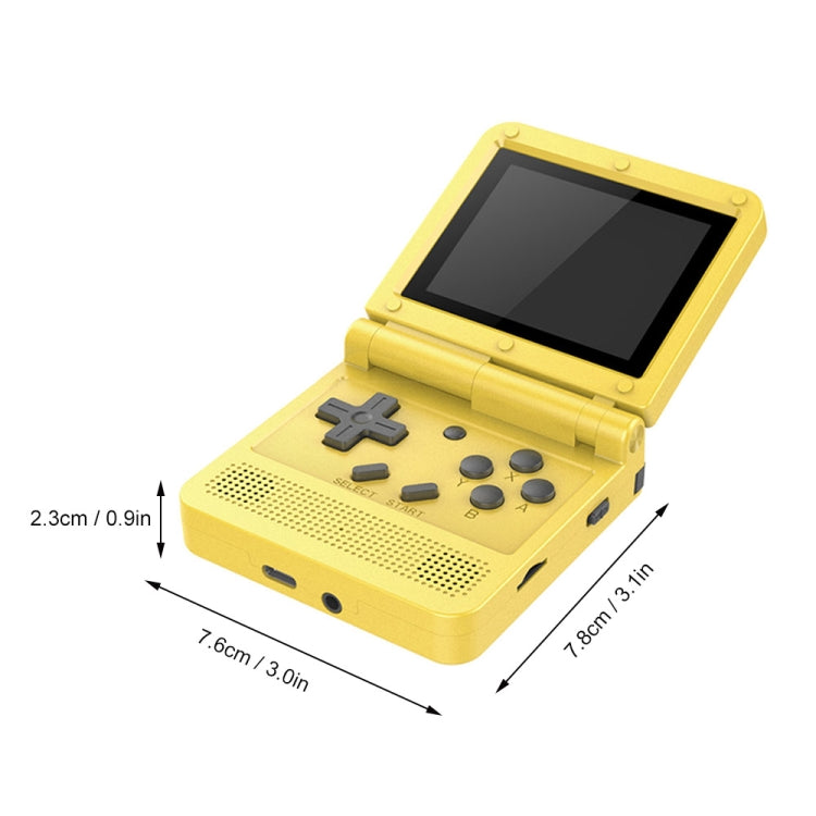 Powkiddy V90 3.0 inch IPS Screen 64-bit Retro Handheld Game Console with 16GB Memory, V90 / Yellow