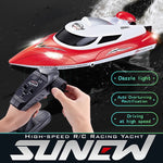 HongXunJie HJ806 2.4Ghz Water Cooling High Speed Racing Boats with Remote Controller, Auto Flip Function, 200m Control Distance