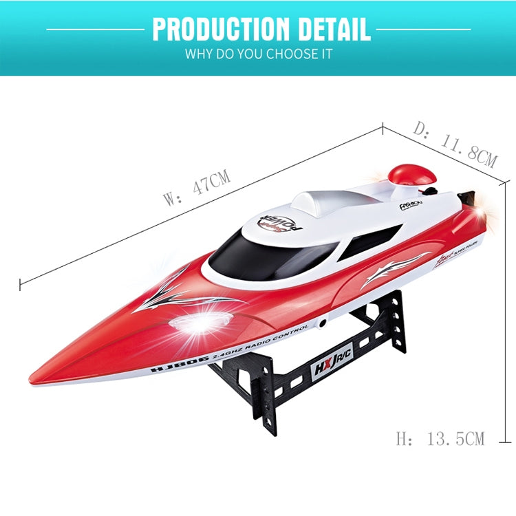 HongXunJie HJ806 2.4Ghz Water Cooling High Speed Racing Boats with Remote Controller, Auto Flip Function, 200m Control Distance