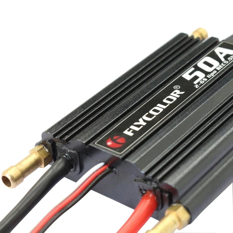 Flycolor Flymoster Series 50A 2-6S Waterproof Electronic Speed Controller for RC Boat, 50A 2-6S