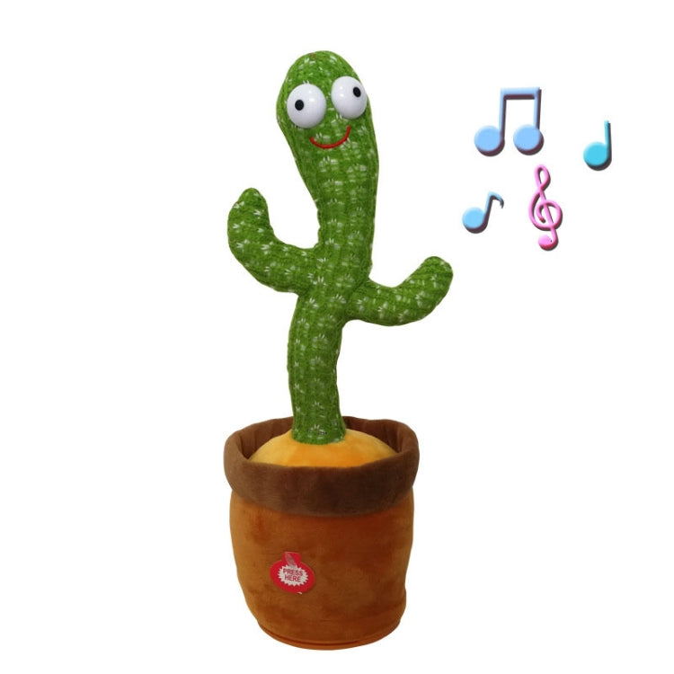 Electric Dancing Cactus Singing Holiday Gift Doll for Children with 120 English Songs, Built-in Battery