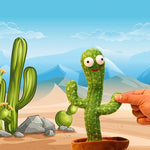 Electric Dancing Cactus Singing Holiday Gift Doll for Children with 120 English Songs, Built-in Battery