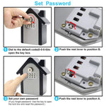 Hut Shape Password Lock Storage Box Security Box Wall Cabinet Safety Box, with 1 Key