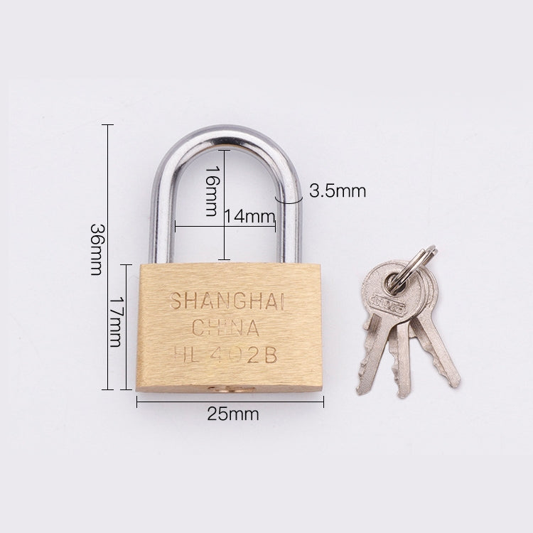 Copper Padlock Small Lock, Style: Short Lock Beam, 25mm Open, Short, 25mm Open