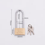 Copper Padlock Small Lock, Style: Long Lock Beam, 30mm Not Open, Long, 30mm Not Open