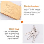 Copper Padlock Small Lock, Style: Long Lock Beam, 30mm Not Open, Long, 30mm Not Open