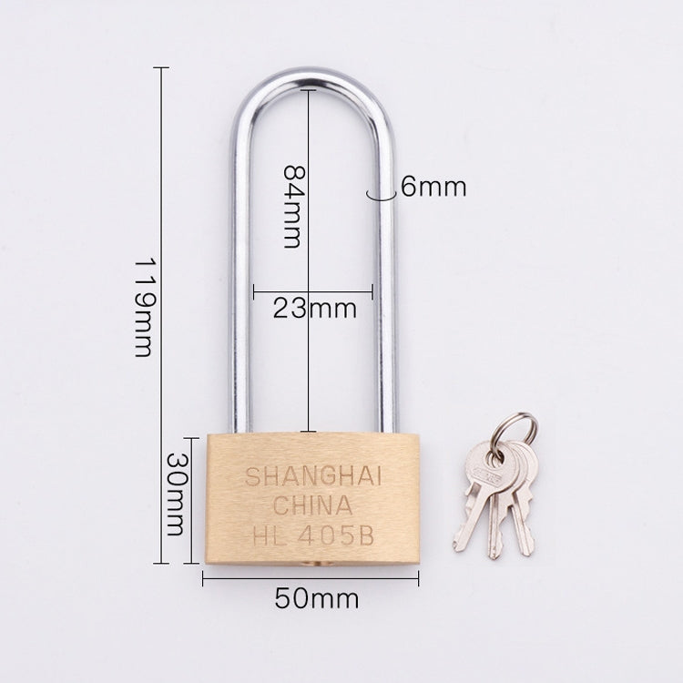 Copper Padlock Small Lock, Style: Long Lock Beam, 50mm Not Open, Long, 50mm Not Open