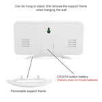 ساعة مكتب مرآة مكياج LED متعددة الوظائف TS-8201-W منبه إلكتروني حساس للضوء تلقائي