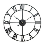 40cm Retro Living Room Iron Round Roman Numeral Mute Decorative Wall Clock, 40cm