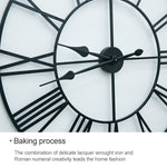 40cm Retro Living Room Iron Round Roman Numeral Mute Decorative Wall Clock, 40cm