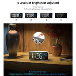 Bedside Alarm Clock Sound Control Mirror LED Music Clock