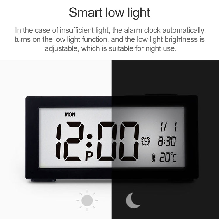 Automatic Night Light Electronic Clock Large Screen Adjustable Backlight Alarm Clock