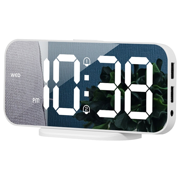 8821 LED Mirror Dual-purpose Snooze Alarm Clock, 8821(Black), 8821(White)