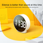 8816 LED Mirror Round Dual-purpose Alarm Clock, 8816(Black), 8816(White)
