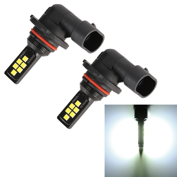 2 PCS 9005 DC9-16V / 3.5W / 6000K / 320LM Car Auto Fog Light 12LEDs SMD-ZH3030 Lamps, with Constant Current, 9005