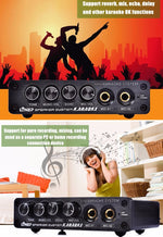 A933 Mini Karaoke Machine System Sound Mixer Amplifier for PC / TV / Mobile Phones, Support RCA in / 2 Channel Mic in, A933