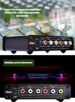 A933 Mini Karaoke Machine System Sound Mixer Amplifier for PC / TV / Mobile Phones, Support RCA in / 2 Channel Mic in, A933
