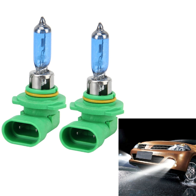 2 PCS 9005 Halogen Head Lamp 12V 100W 2400 LM 5000K Warm White Light, 9005