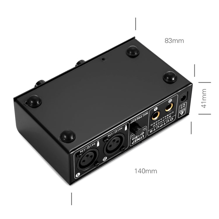 LINEPAUDIO A961 2-Channel Microphone Amplifier Electric Guitar Electric Bass Amplifier, A961