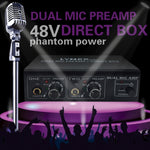 LINEPAUDIO A961 2-Channel Microphone Amplifier Electric Guitar Electric Bass Amplifier, A961