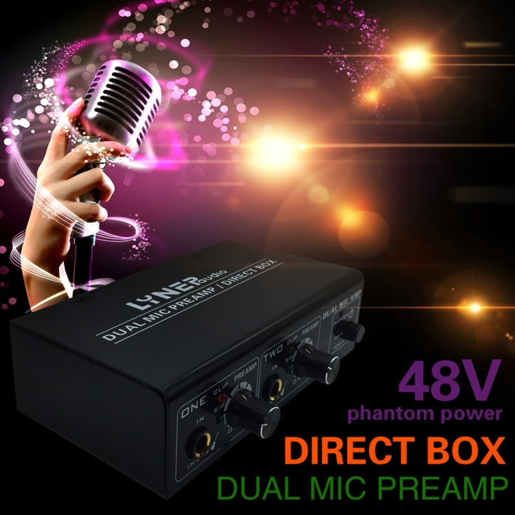 LINEPAUDIO A961 2-Channel Microphone Amplifier Electric Guitar Electric Bass Amplifier, A961
