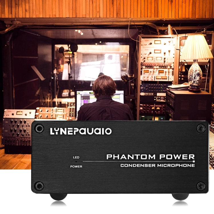LINEPAUDIO A963 48V Pro Condenser Microphone Phantom Power Source, A963