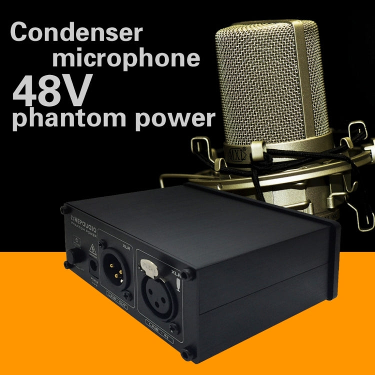 LINEPAUDIO A963 48V Pro Condenser Microphone Phantom Power Source, A963