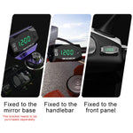 Motorcycle Multi-functional 2 in 1 Digital Display Voltmeter + Electronic Clock, 6-30V IP67
