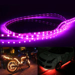 5 PCS 45 LED 3528 SMD Waterproof Flexible Car Strip Light for Car Decoration, DC 12V, Length: 90cm, 90cm+red, 90cm+white, 90cm+yellow, 90cm+pink, 90cm+green, 90cm+ice blue, 90cm+blue