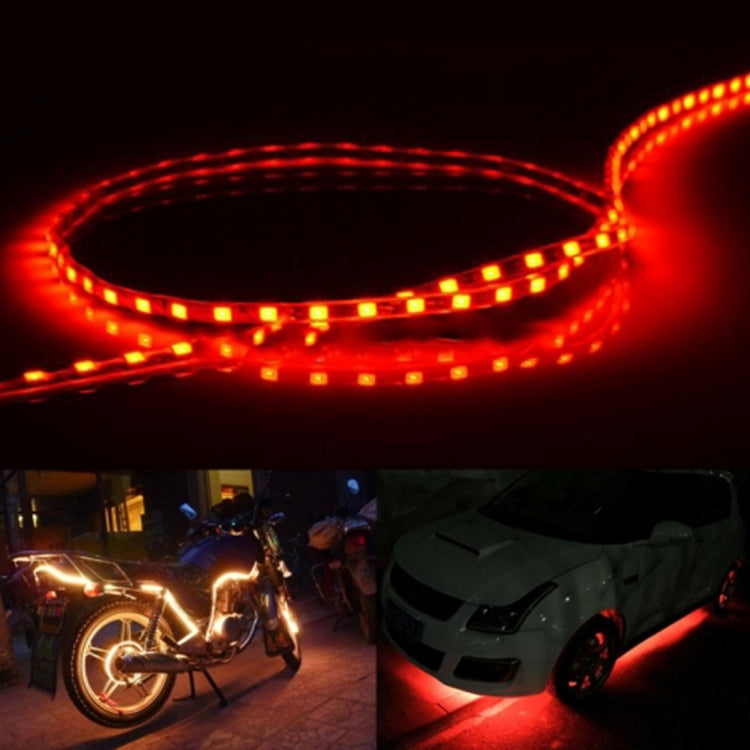5 PCS 45 LED 3528 SMD Waterproof Flexible Car Strip Light for Car Decoration, DC 12V, Length: 90cm, 90cm+red, 90cm+white, 90cm+yellow, 90cm+pink, 90cm+green, 90cm+ice blue, 90cm+blue