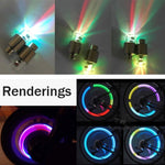 2 PCS Valve Cap Light Wheel Tyre Lamp With Battery for Car / Motorbike / Bike