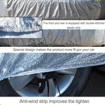 Aluminum Film PEVA Cotton Wool Anti-Dust Waterproof Sunproof Anti-frozen Anti-scratch Heat Dissipation SUV Car Cover with Warning Strips, Fits Cars up to 4.8m(187 inch) in Length, 187inch (L)/its Cars up to 4.8m(187 inch) in Length