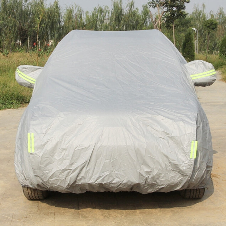 Oxford Cloth Anti-Dust Waterproof Sunproof Flame Retardant Breathable Indoor Outdoor Full Car Cover Sun UV Snow Dust Resistant Protection SUV Car Cover with Warning Strips, Fits Cars up to 5.1m(199 inch) in Length                                       ...