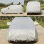 Oxford Cloth Anti-Dust Waterproof Sunproof Flame Retardant Breathable Indoor Outdoor Full Car Cover Sun UV Snow Dust Resistant Protection SUV Car Cover with Warning Strips, Fits Cars up to 5.1m(199 inch) in Length                                       ...